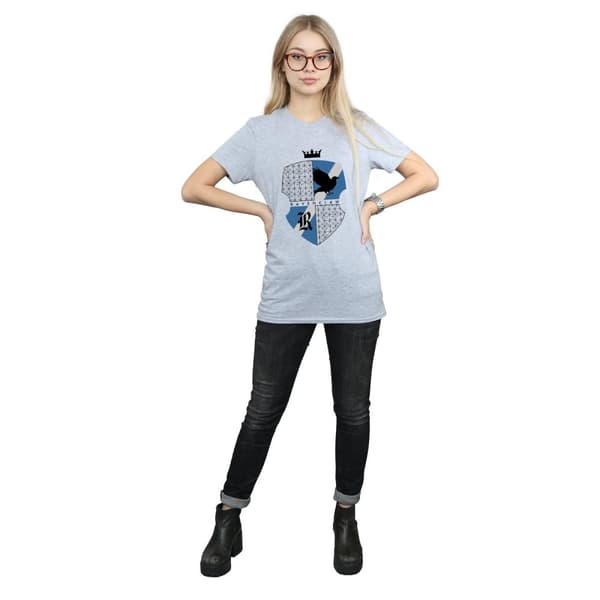 Harry Potter Womens/Ladies Ravenclaw Shield Cotton Boyfriend T-Shirt