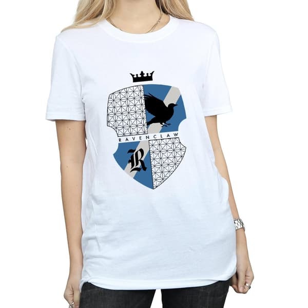 Harry Potter Womens/Ladies Ravenclaw Shield Cotton Boyfriend T-Shirt