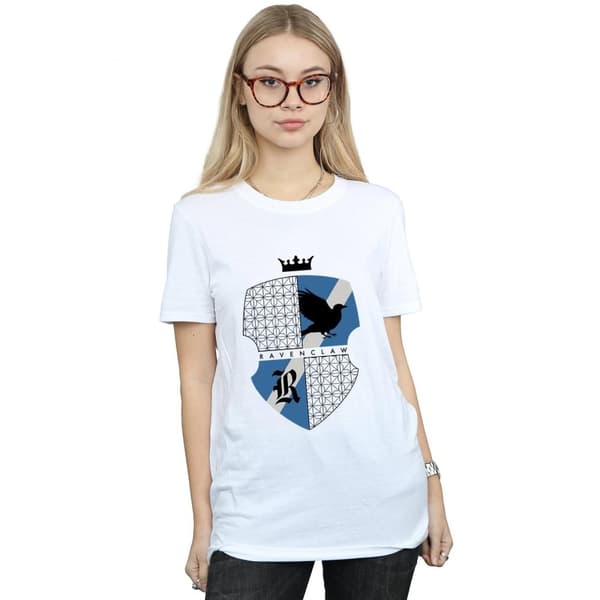 Harry Potter Womens/Ladies Ravenclaw Shield Cotton Boyfriend T-Shirt