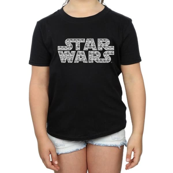 Star Wars T-shirt i bomull med stormtrooperlogga från Force Awakens för tjejer