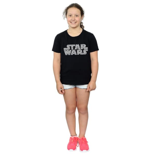Star Wars T-shirt i bomull med stormtrooperlogga från Force Awakens för tjejer