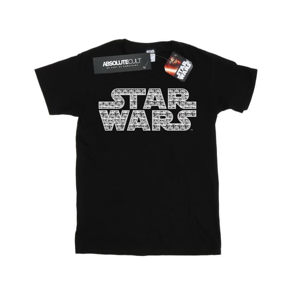 Star Wars T-shirt i bomull med stormtrooperlogga från Force Awakens för tjejer
