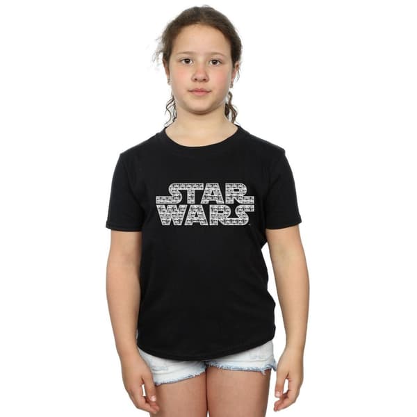 Star Wars T-shirt i bomull med stormtrooperlogga från Force Awakens för tjejer