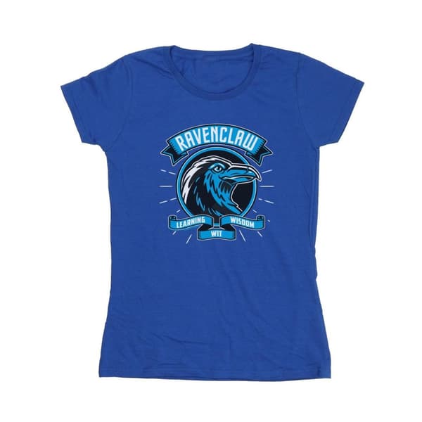 Harry Potter Womens/Ladies Ravenclaw Toon Crest Cotton T-Shirt Royal Blue XXL