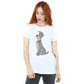 Miniatyrbillede 2 af 3: Disney Womens/Ladies Lady And The Tramp Spaghetti Heart Cotton Boyfriend T-Shirt