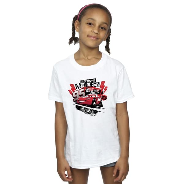 Disney Cars Lightning McQueen Collage bomulls-T-shirt för flickor