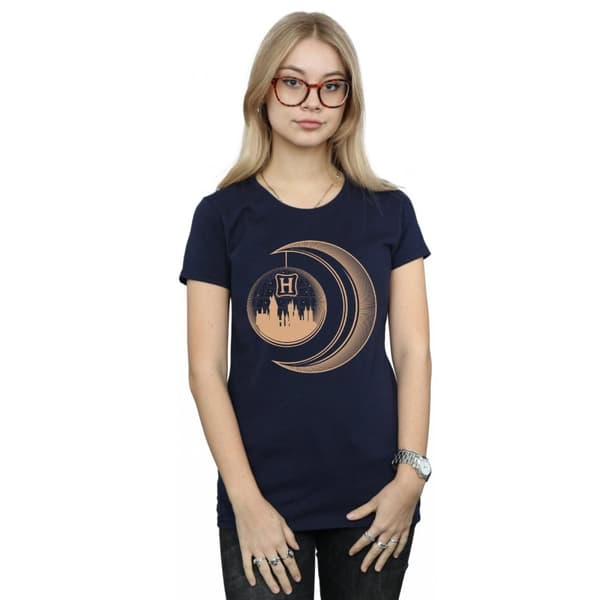 Harry Potter Womens/Ladies Hogwarts Moon Cotton T-Shirt