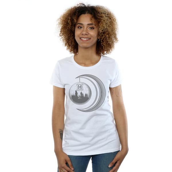 Harry Potter Womens/Ladies Hogwarts Moon Cotton T-Shirt