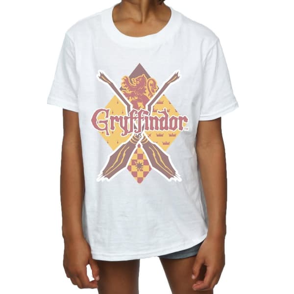 Harry Potter Girls Gryffindor Lozenge Cotton T-Shirt
