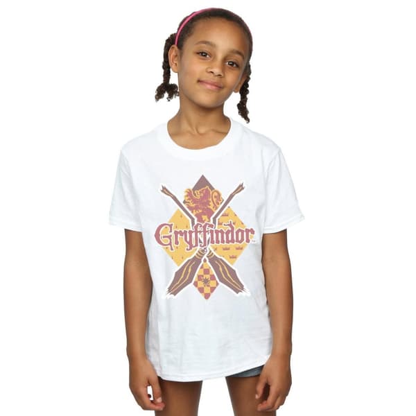 Harry Potter Girls Gryffindor Lozenge Cotton T-Shirt