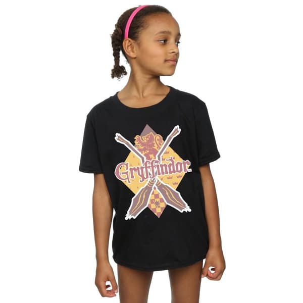 Harry Potter Girls Gryffindor Lozenge Cotton T-Shirt