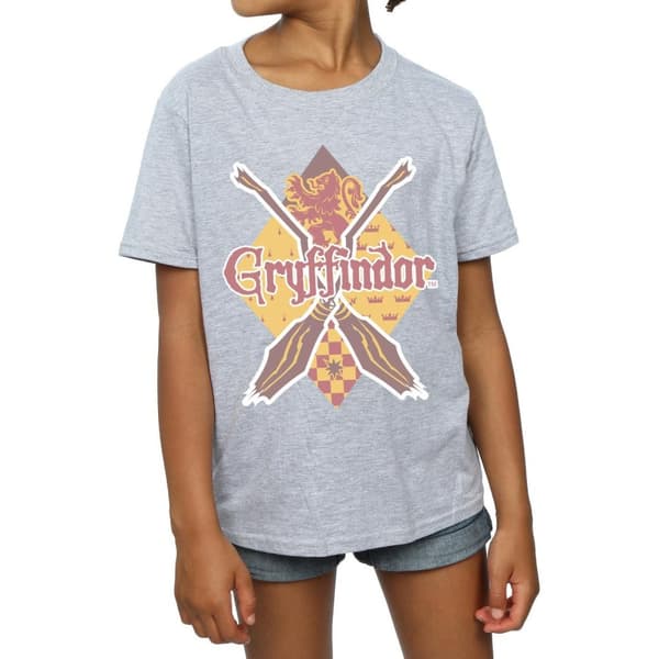 Harry Potter Girls Gryffindor Lozenge Cotton T-Shirt