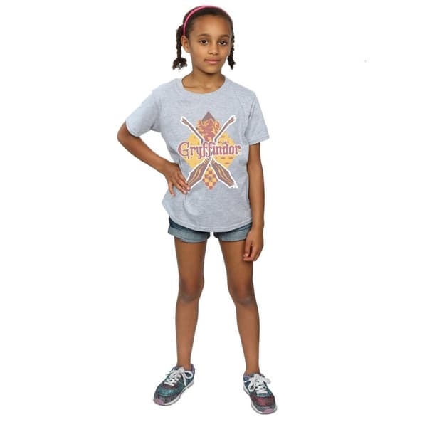 Harry Potter Girls Gryffindor Lozenge Cotton T-Shirt