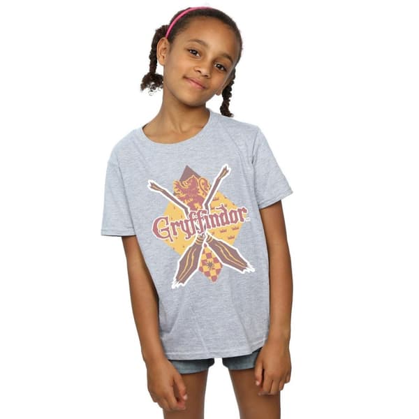 Harry Potter Girls Gryffindor Lozenge Cotton T-Shirt