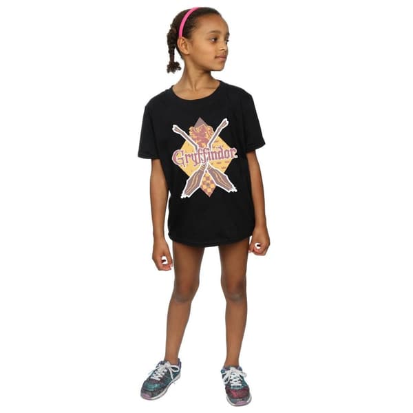 Harry Potter Girls Gryffindor Lozenge Cotton T-Shirt