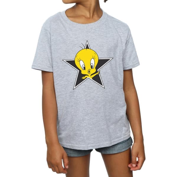 Looney Tunes Girls Tweety Pie Star Cotton T-Shirt