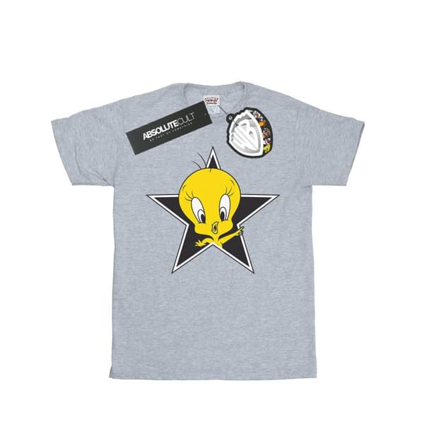 Looney Tunes Girls Tweety Pie Star Cotton T-Shirt