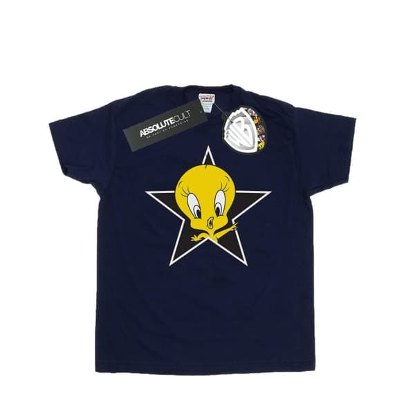 Looney Tunes Girls Tweety Pie Star Cotton T-Shirt