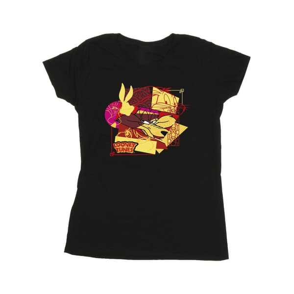 Looney Tunes Dam/Tjej Wile E Coyote Bugs Rabbit Nyår T-shirt i bomull