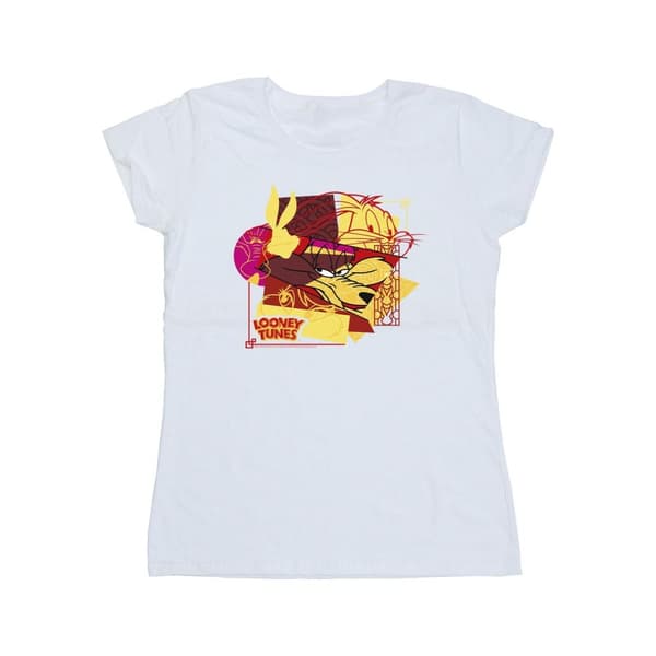 Looney Tunes Dam/Tjej Wile E Coyote Bugs Rabbit Nyår T-shirt i bomull