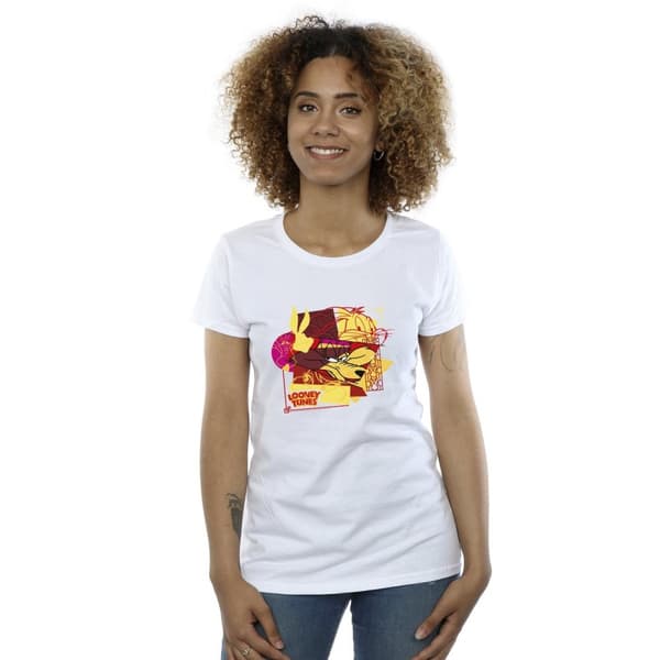 Looney Tunes Dam/Tjej Wile E Coyote Bugs Rabbit Nyår T-shirt i bomull