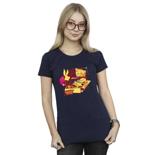 Looney Tunes Dam/Tjej Wile E Coyote Bugs Rabbit Nyår T-shirt i bomull