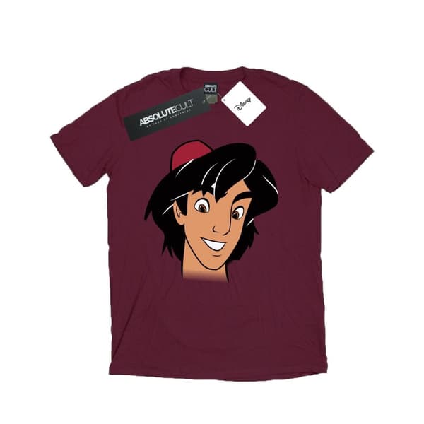 Disney Dam/Tjej Aladdin Headshot Boyfriend T-shirt i bomull
