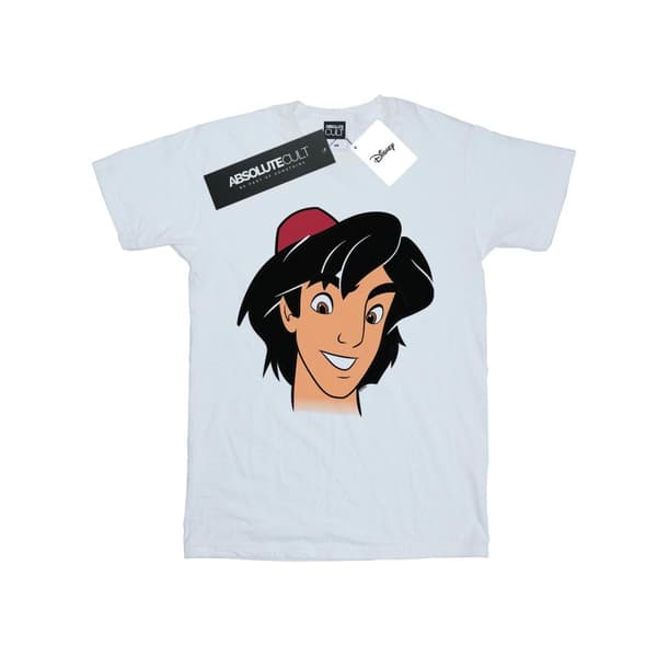 Disney Dam/Tjej Aladdin Headshot Boyfriend T-shirt i bomull