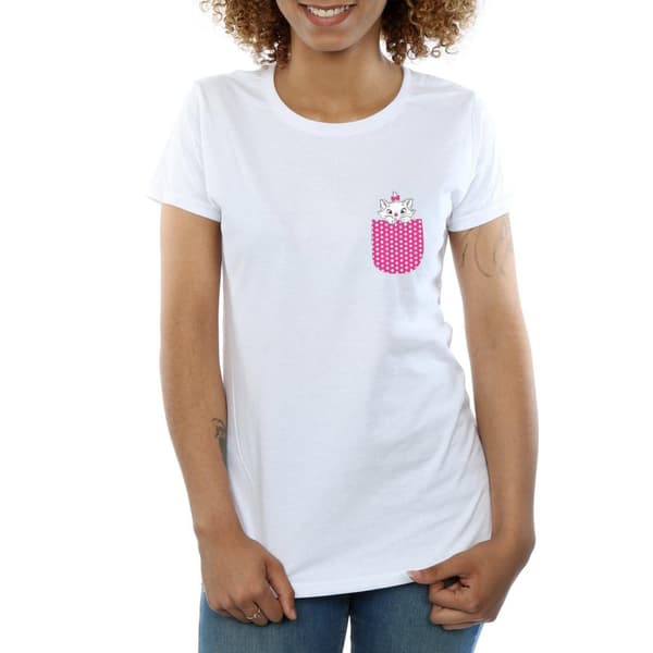 Disney Womens/Ladies Aristocats Marie Chest Cotton T-Shirt