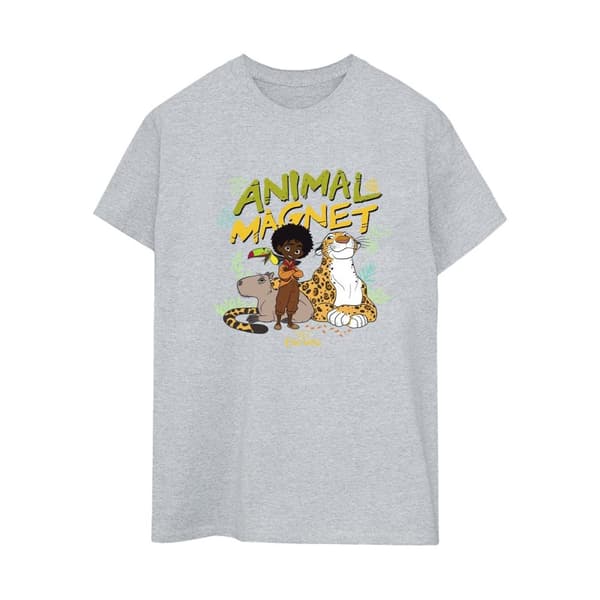 Disney Womens/Ladies Encanto Animal Magnet Cotton Boyfriend T-Shirt