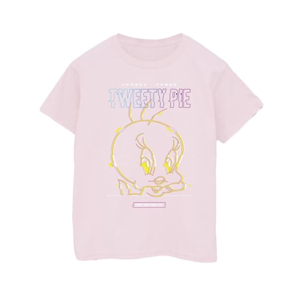 Looney Tunes Womens/Ladies Tweety Glitch Cotton Boyfriend T-Shirt