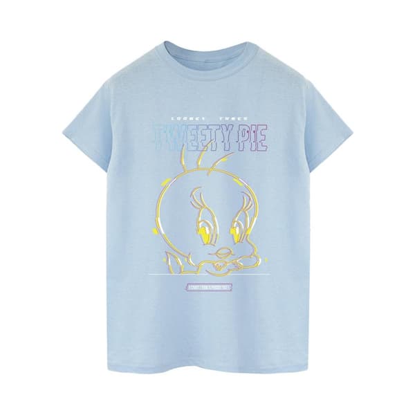 Looney Tunes Womens/Ladies Tweety Glitch Cotton Boyfriend T-Shirt