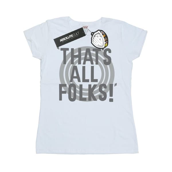 Looney Tunes Womens/Ladies That´s All Folks Text Cotton T-Shirt