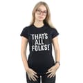 Miniatyrbild 2 av 5: Looney Tunes Dam/Tjej That´s All Folks Text Bomulls-T-shirt