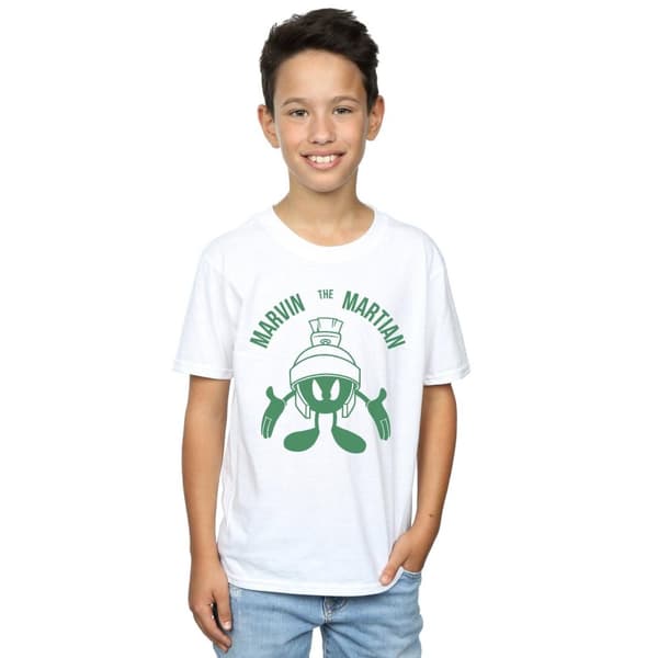 Looney Tunes Marvin The Martian - T-shirt med stort huvud för pojkar