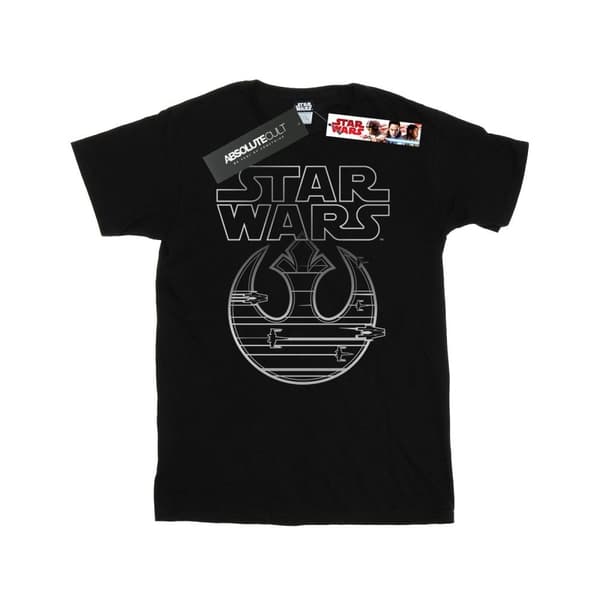Star Wars Mens The Last Jedi Resistance Logo Metallic T-Shirt