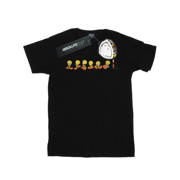 Looney Tunes Dam/Tjej Tweety Pie Färgkod Bomull Boyfriend T-shirt Black S