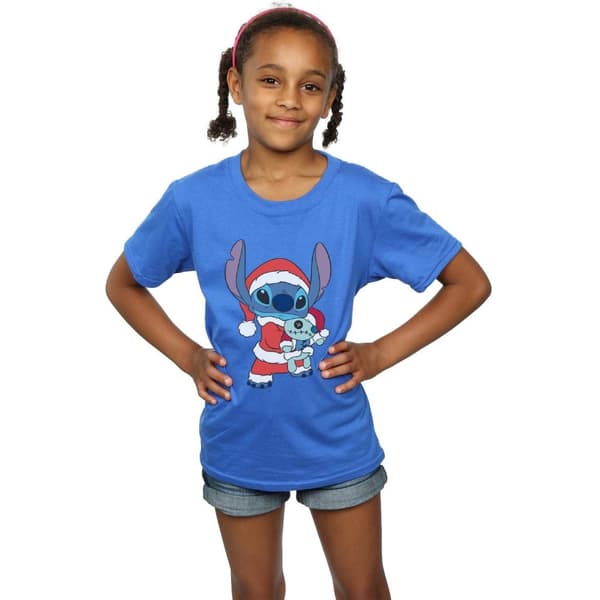 Disney Lilo And Stitch Stitch Christmas T-shirt i bomull för flickor