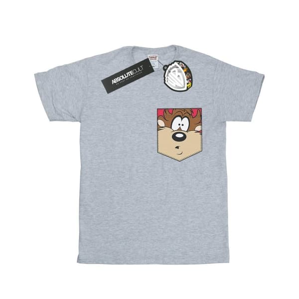 Looney Tunes Tasmansk djävul - t-shirt med fuskficka för pojkar