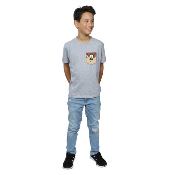 Looney Tunes Tasmansk djävul - t-shirt med fuskficka för pojkar