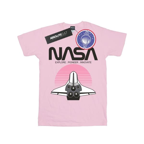 NASA Womens/Ladies Space Shuttle Sunset Cotton Boyfriend T-Shirt