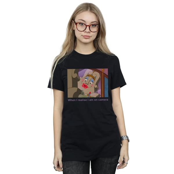 Disney Dam/Tjej Skönheten och odjuret Madame De La Grande Bouche Boyfriend-T-shirt i bomull
