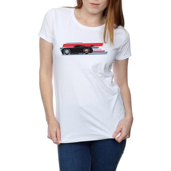 Disney Dam/Tjej Cars Jackson Storm Stripes T-shirt i bomull