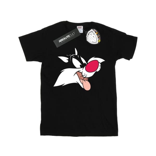Looney Tunes Dam/dam Sylvester Face Boyfriend T-shirt i bomull