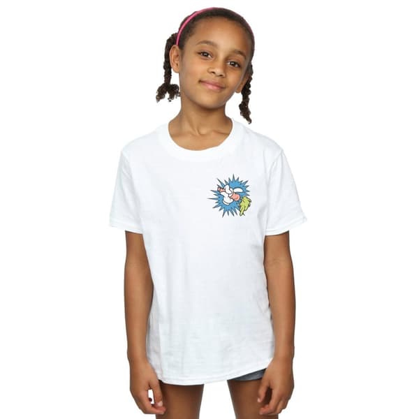 Looney Tunes Girls Bugs Bunny Carrot Breast Print Cotton T-Shirt
