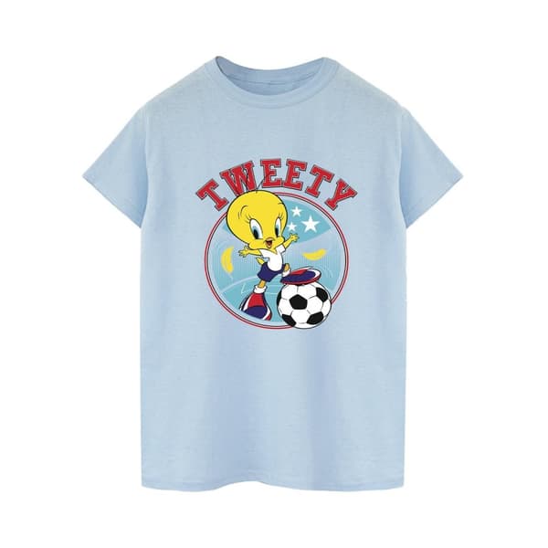 Looney Tunes Mens Tweety Football Circle T-Shirt