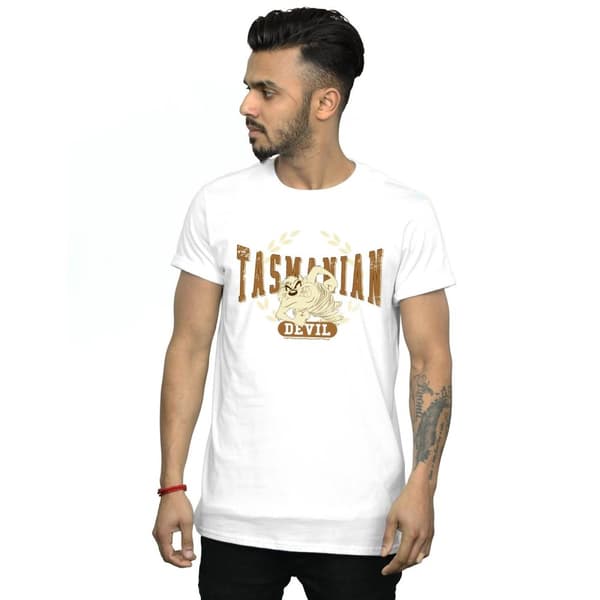 Looney Tunes Mens Tasmanian Devil Varsity T-Shirt