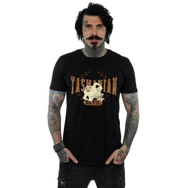 Looney Tunes Mens Tasmanian Devil Varsity T-Shirt