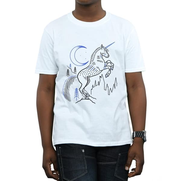 Harry Potter Boys Unicorn Line Art T-Shirt