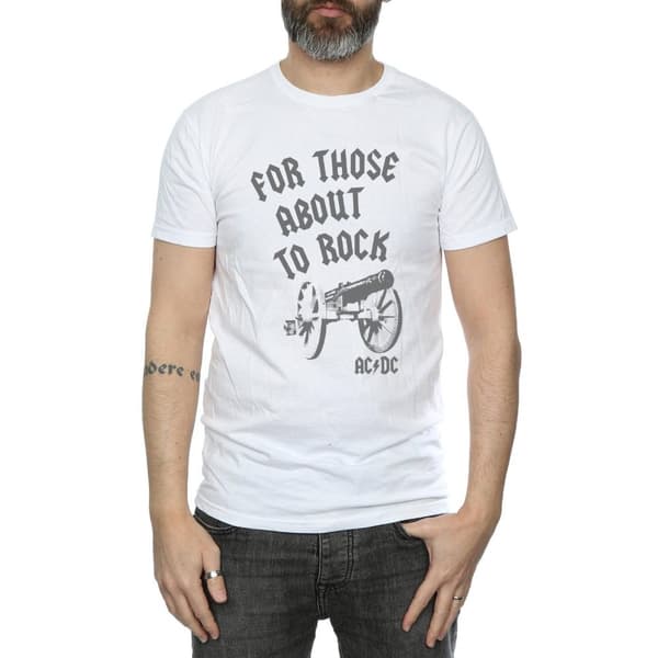 AC/DC Mens For Those About To Rock Cannon T-Shirt